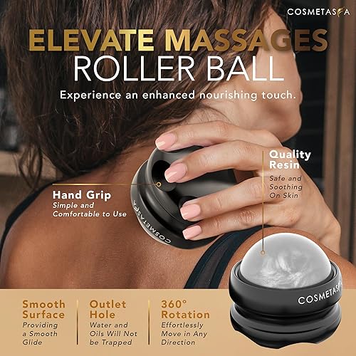 Miniatura 3 de Cosmetasa Aceite de masaje para músculos adoloridos para terapia de masaje con rodillo - Aceites de masaje 100 % naturales, libres de crueldad para