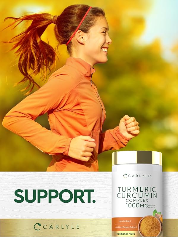 Carlyle Turmeric Curcumin with Black Pepper | 180 Capsules image 6