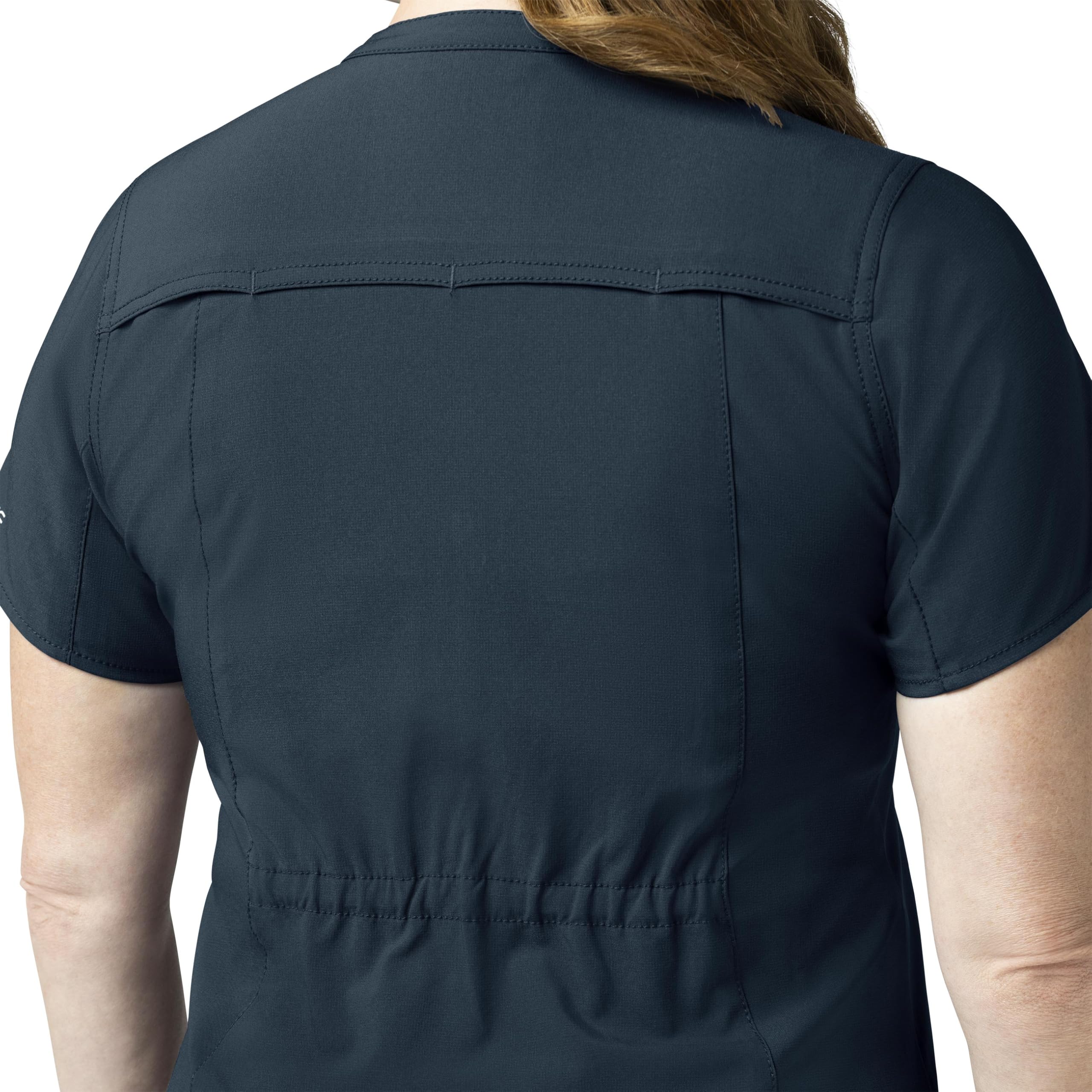 Carhartt Scrubs C12910 Women's Force® Cross-Flex Modern-Fit Henley Tuni