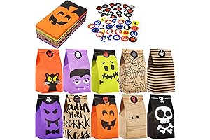 Outus Halloween Treat Bag Stickers: Festive Party Accessories for All