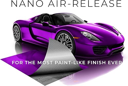 Miniatura 5 de VViViD + Envoltura de vinilo ultra brillante (1.5 pies x 5 pies), color morado caramelo + escobilla magnética 3 piezas (duro, mediano y suave) - M0