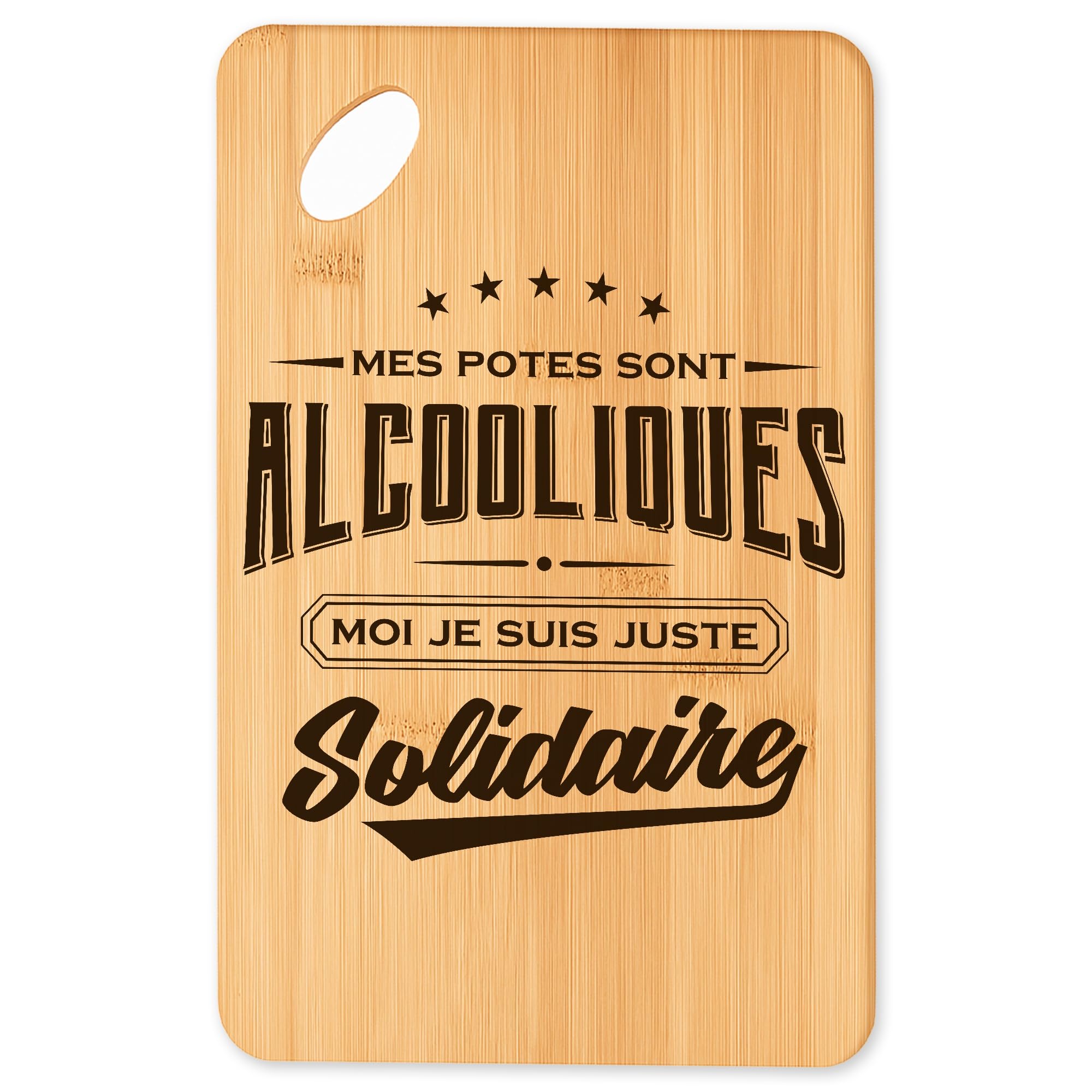 Planche à découper Alcool en bambou naturel pour apéro et cuisine