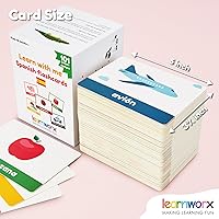Vista 3 de Spanish Flash Cards for Kids & Toddlers - 101 Cards - 202 Sides - Learn with Me - Objects, Numbers & Play Games - Great Value, Fun Learning and
