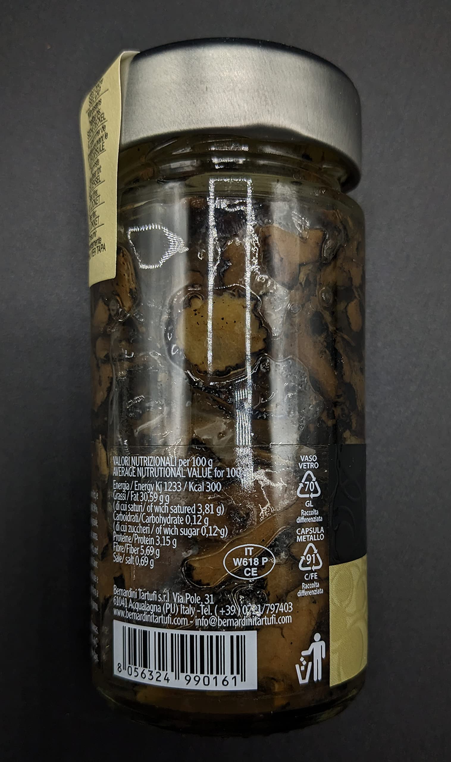 Fette di tartufo estivo (Tuber aestivum Vitt.) in olio 90gr - Bernardini Tartufi