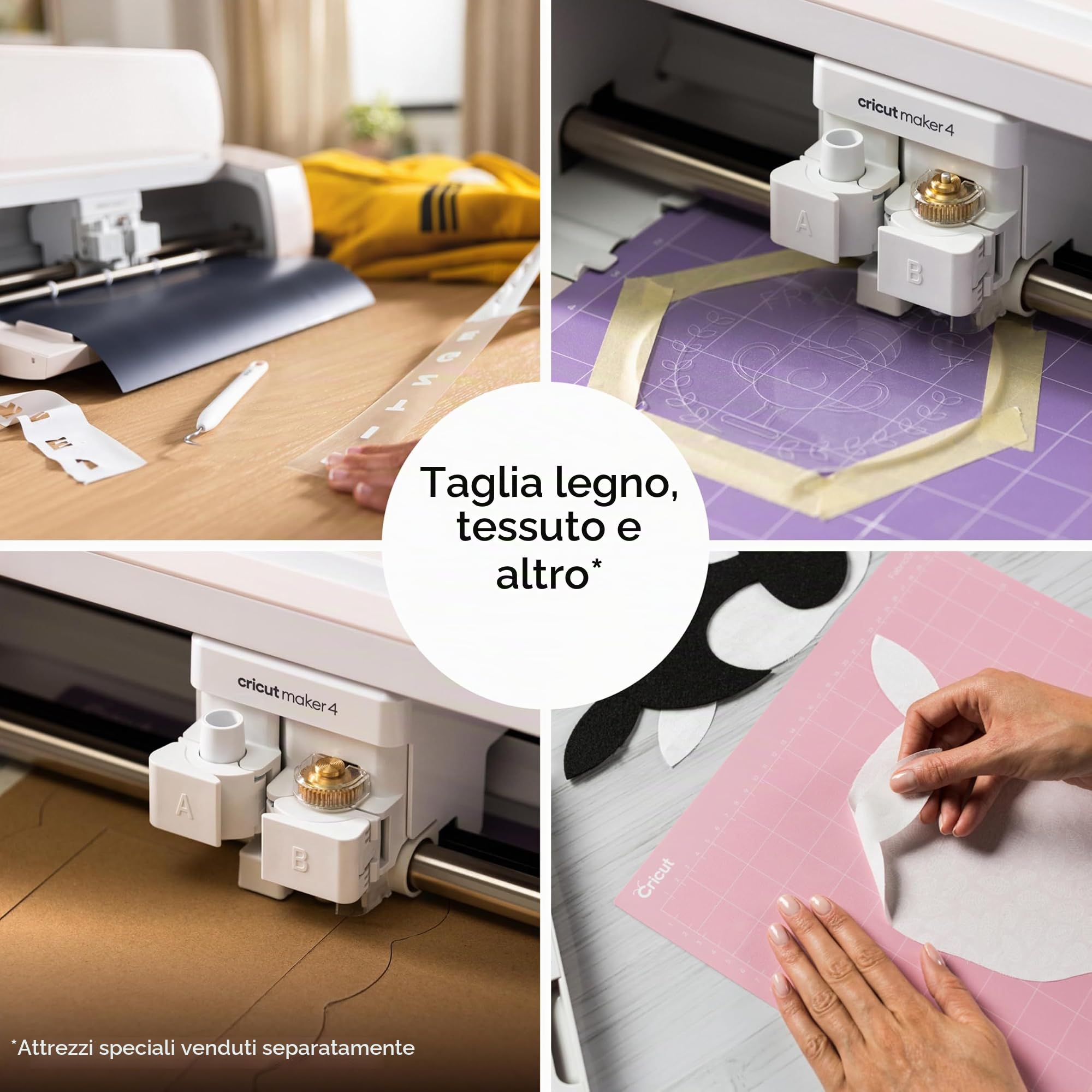 Cricut Maker 4 - Smart Cutting Machine (Seashell) | Pacchetto di contenuti digitali - Include immagini nell'app Design Space