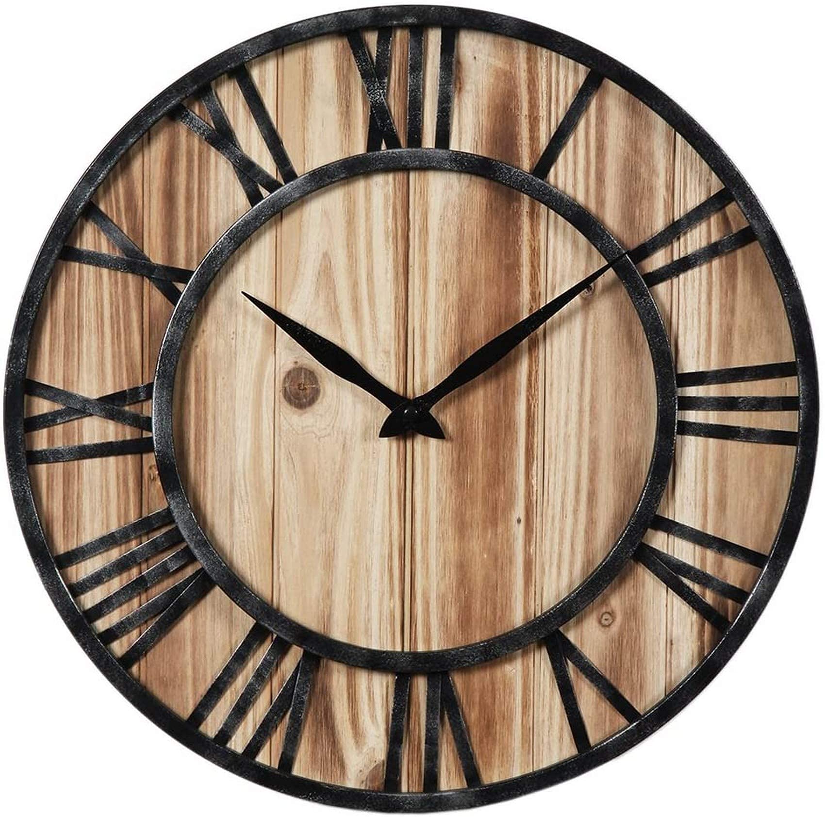 Horloge vintage en bois pour une cuisine chaleureuse