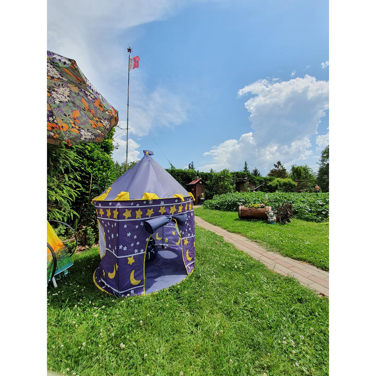 Dosel de cama y tienda de campaña infantil con forma de castillo, diseño de cuento de hadas, techo estrellado, 60 x 250 x 1050 cm, morado | Leroy Merlin Dosel de cama y tienda de campaña infantil con forma de castillo, diseño de cuento de hadas, techo estrellado, 60 x 250 x 1050 cm, morado | Leroy Merlin
