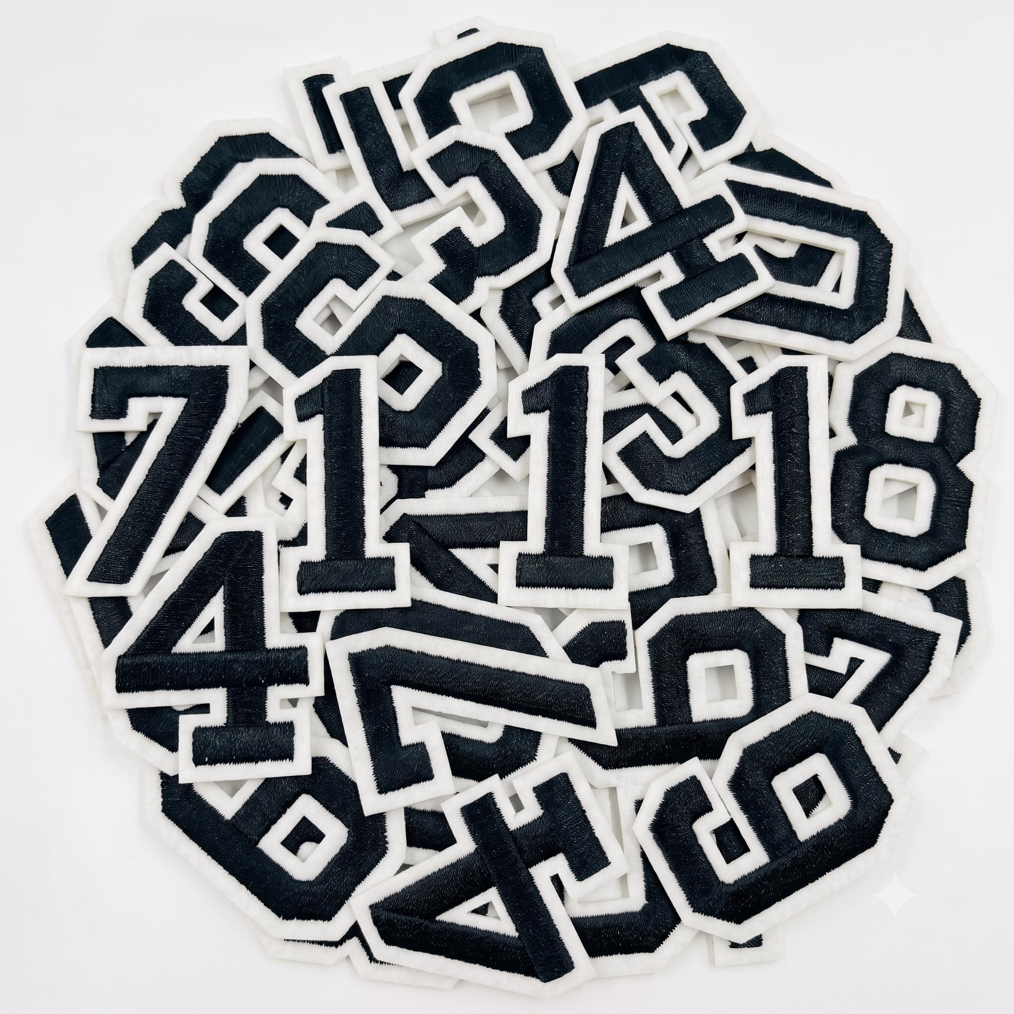 30日　①ハンドメイド2点 Amazon.com: Jongdari 30 Pcs Iron on Numbers for Clothing, Small