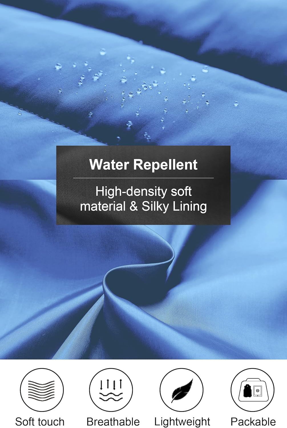 Chrisuno Men's Lightweight Winter Puffer Ski Vest Jacket Packable Outerwear - Image 5