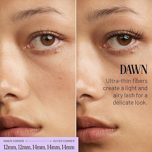 Miniatura 2 de Lilac St - Dawn - Racimos de pestañas sintéticas naturales (0.555 pulgadas) - Sin aspecto de "maquillaje" - Extensiones de pestañas de bricolaje -