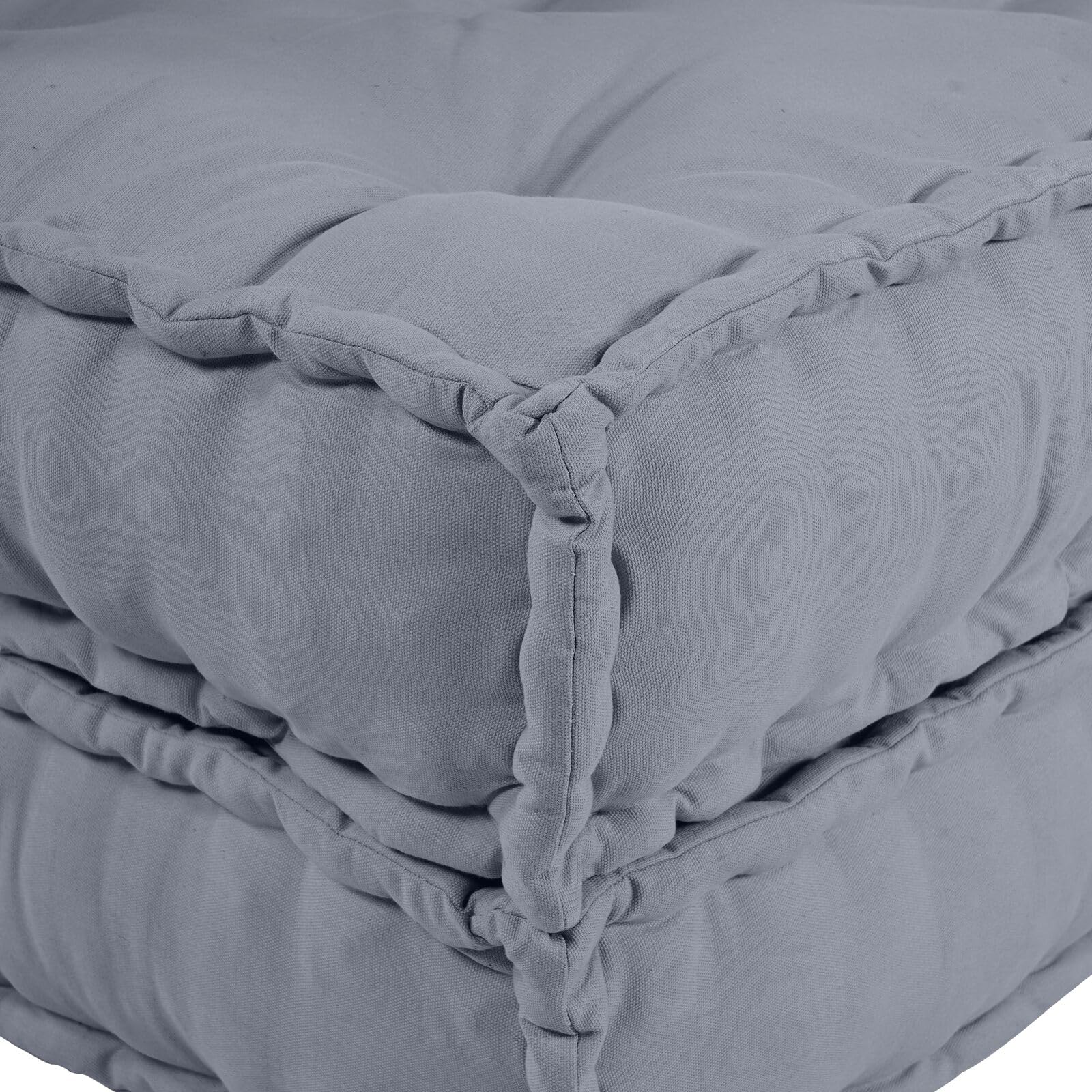 Dekor, Textilien: Bettwäsche, Kissen, Decken, Bezüge und Kissen, grauer Modular-Pouf, 70 x 70 x 54 cm