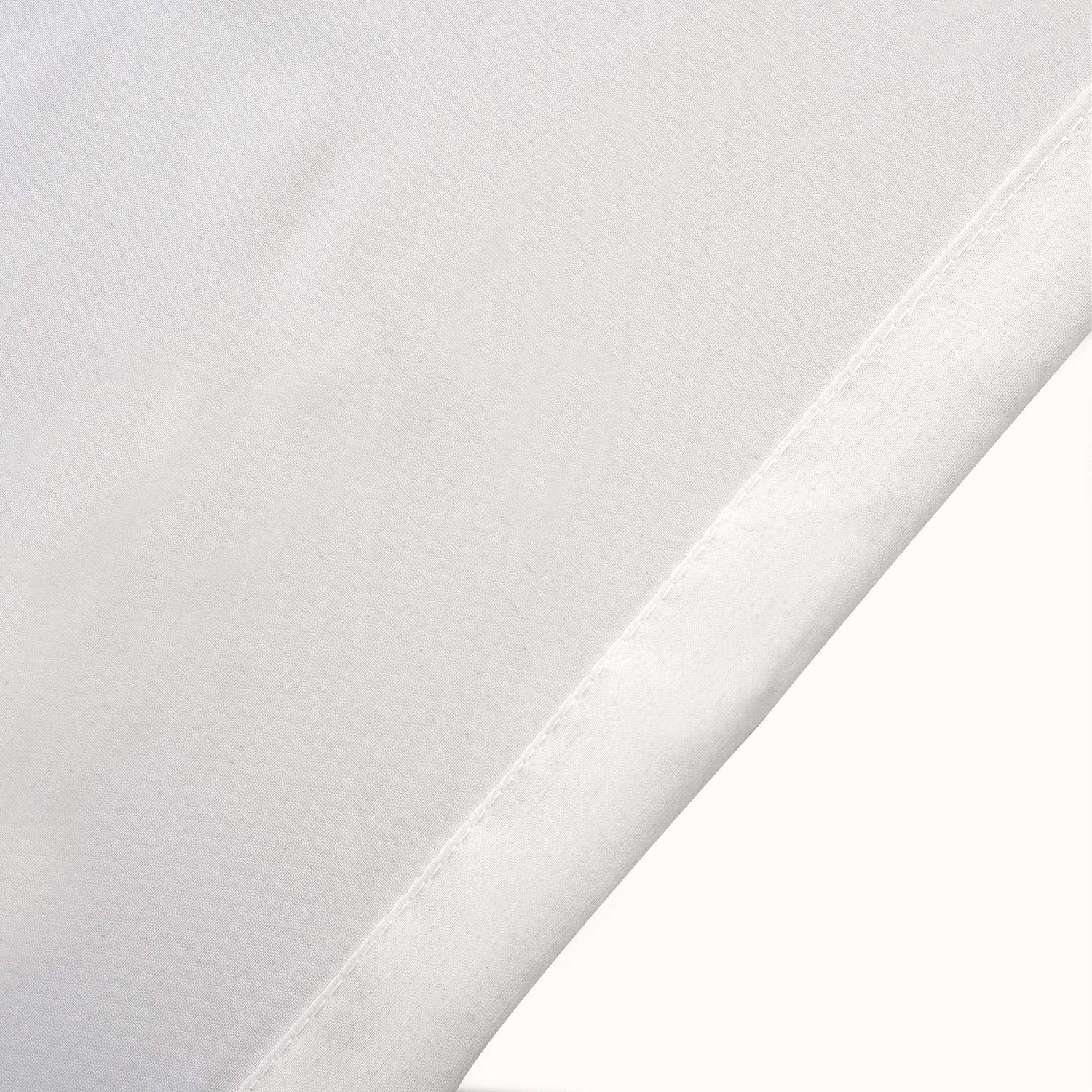 ChadMade Rideau Transparent Solide Blanc avec Passe Tringle, Rideaux Voile Opulent de 140 x 240 CM pour Salon Chambre (1 Panneau)