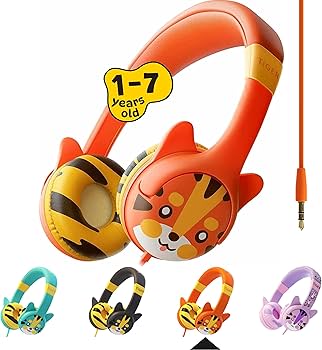 Amazon.co.jp: KidRox Tiger-Ear キッズ用ヘッドホン 85dB 音量制限