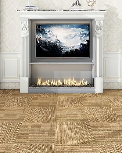 Miniatura 2 de Alfombra cuadrada de 12 azulejos32 pies cuadrados, azulejos de alfombra comercial, altura de pelo de 0.27 pulgadas, alfombra de azulejos, respaldo