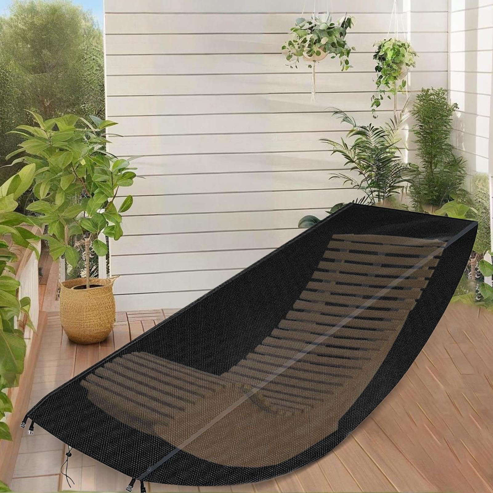 Genérico Fundas para Sillas Mecedoras De Exterior | Cubierta De Tela Oxford para Sillas De Jardín - Protector De Muebles Exteriores con Bolsa De Cordón para Piscina Balcón Y Camping