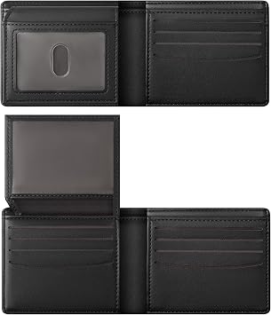 GNDR Wallet For Men RFID Blocking Black Wallets Bifold Faux Leather Card Holder Front Pocket Mens Accessories With Gift Box