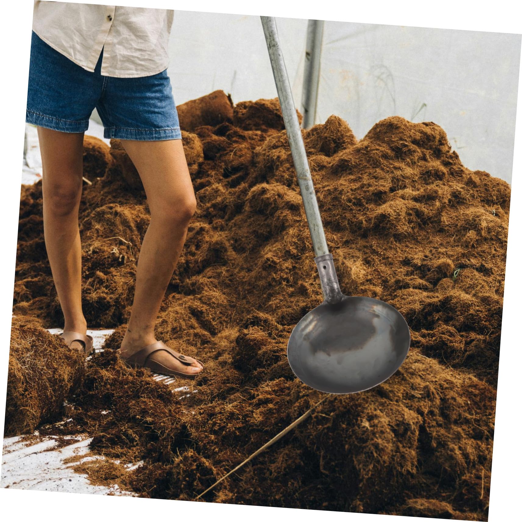 Metallschaufel zum Reinigen für Schlamm und Dung, Schwarz, Eisen