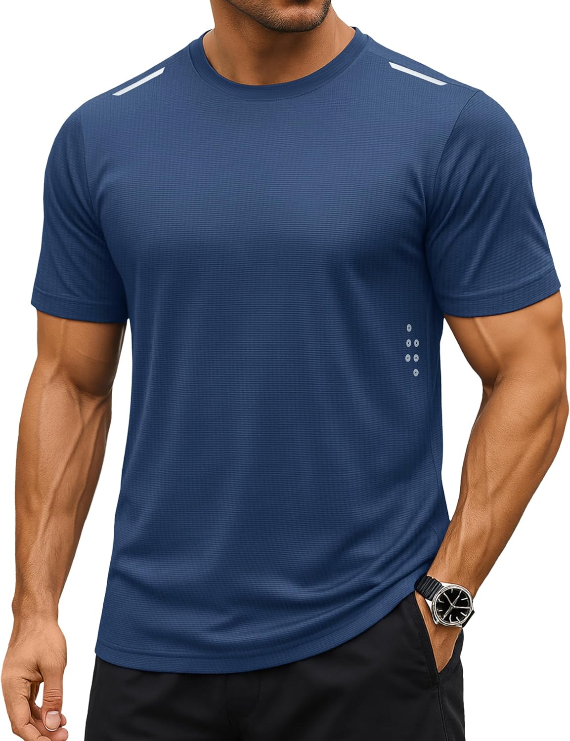 MAGCOMSEN Mens Rash Guard Short Sleeve UPF 50+ Sun UV Quick Dry Shirts Workout Swim Running Athletic T-Shirt