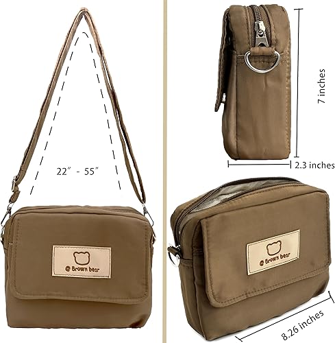 Miniatura 2 de Bolso cruzado pequeño con bolsa extraíble, bolsa cruzada acolchada para cámara, bolsa de nailon para mujer
