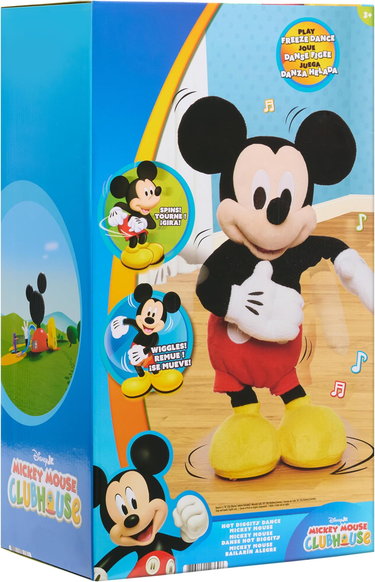 Junior Mickey Mouse Hot Diggity Dance Mickey Feature Plush, Motion, Sounds, and Games, Officially Licensed Kids Toys for Ages 3 Up by Just Play