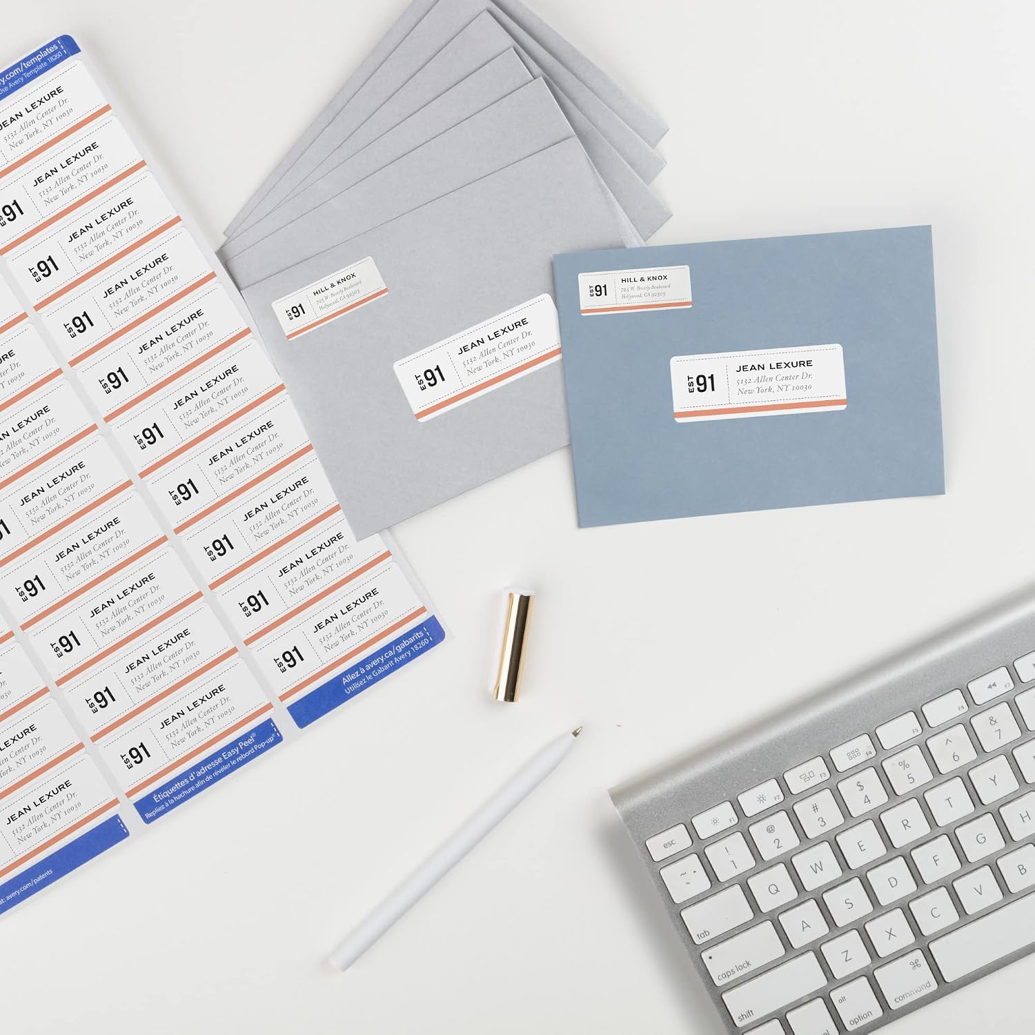 Avery Easy Peel Printable Address Labels with Sure Feed, 1" x 2-5/8", White, 750 Blank Mailing Labels (18260)