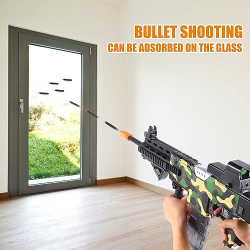 Miniatura 3 de COOLFOX Pistola de juguete eléctrica automática para pistolas Nerf, francotirador, balas suaves [disparar más rápido] balas de camuflaje para niños