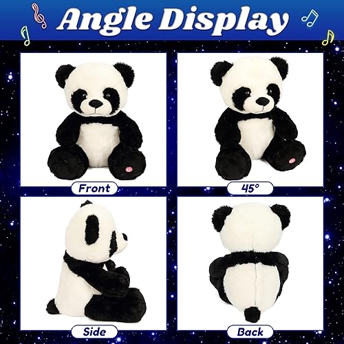 Miniatura 6 de Cuteoy Juguete de peluche suave con diseño de panda LED musical que brilla en la oscuridad cantando a la hora de acostarse regalo de cumpleaños para