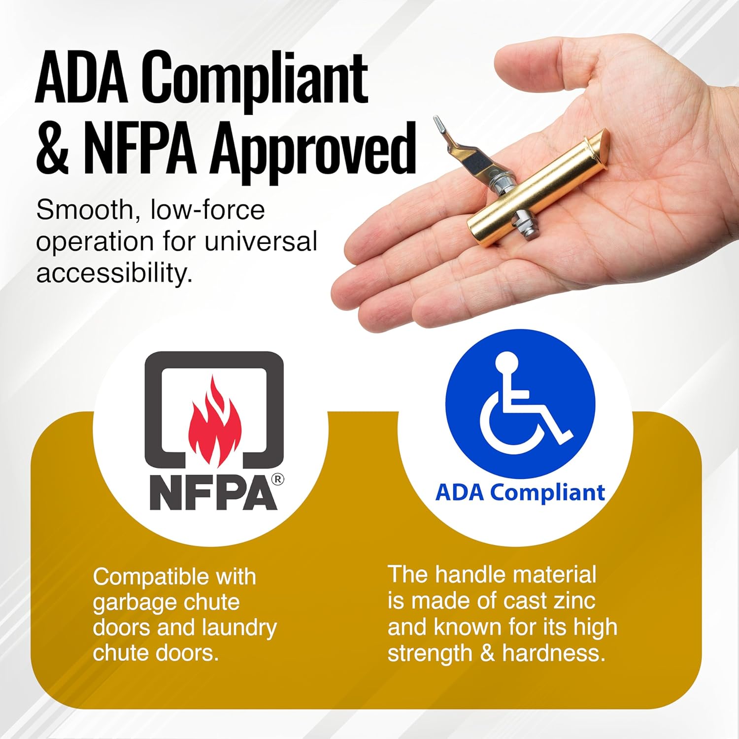 Laundry & Trash Chute Thumb Latch Trigger Plunger - Side Hinged Door Handle 1-3/4, & 1-23/32 Inch Backset Copper Tubular Part for Wilkinson & Other Manufacture Linen Stainless Steel (Galvan.)