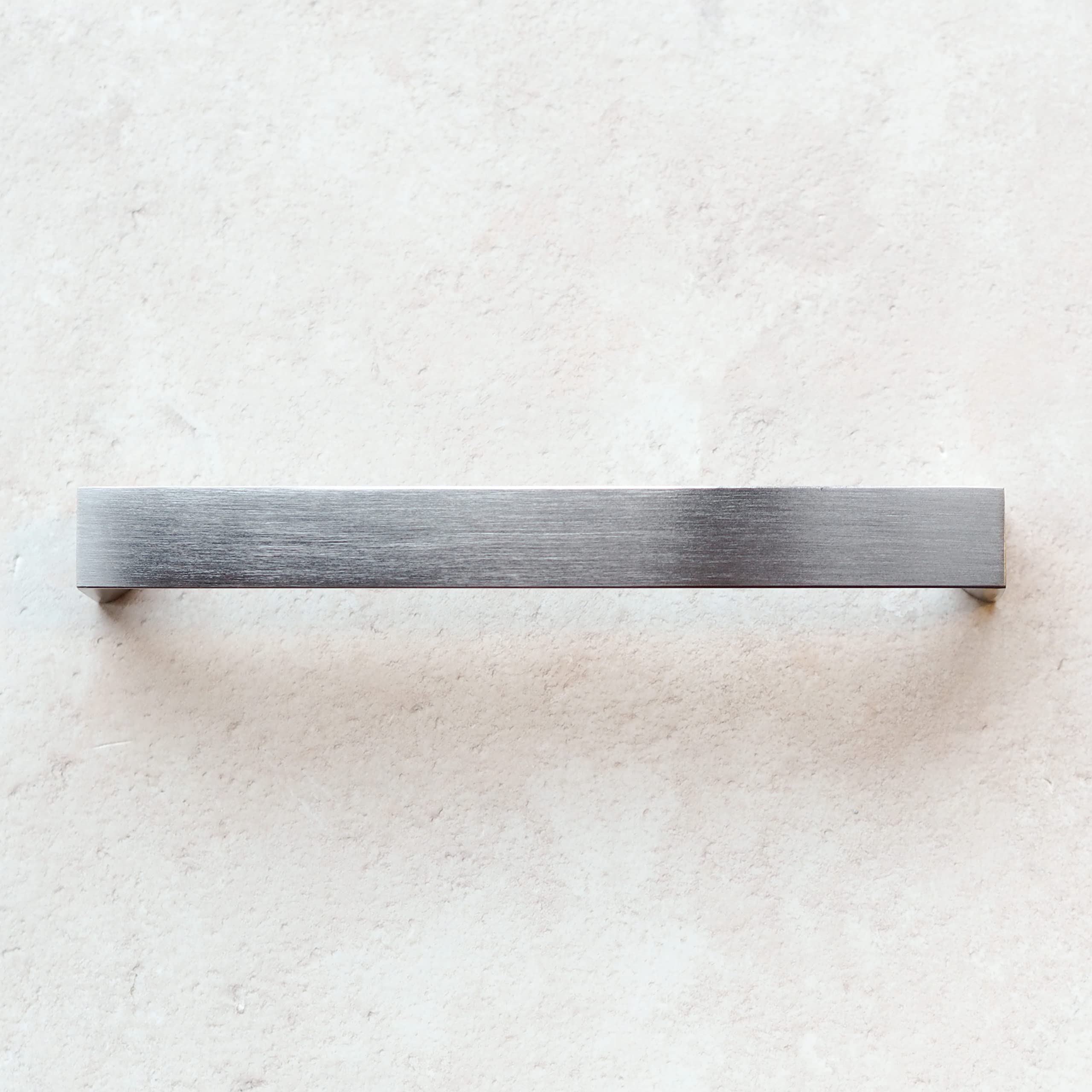 Caja de 20 x 160 mm Mango cuadrado en D de níquel cepillado para gabinetes de cocina | Dormitorio | Cuarto de baño | Muebles | Armarios