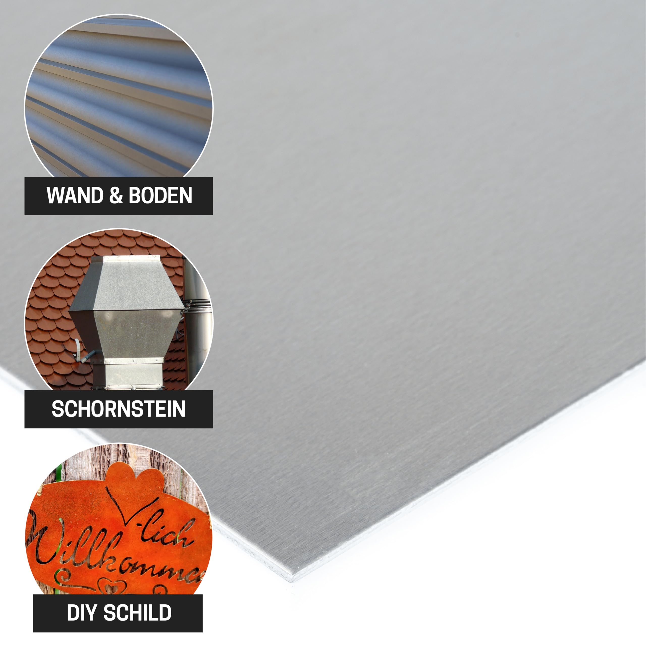 Aluminiumblech AlMg3 Alu 5 mm dick einseitig Schutzfolie Alublech Zuschnitt nach Maß (500 mm x 450 mm)