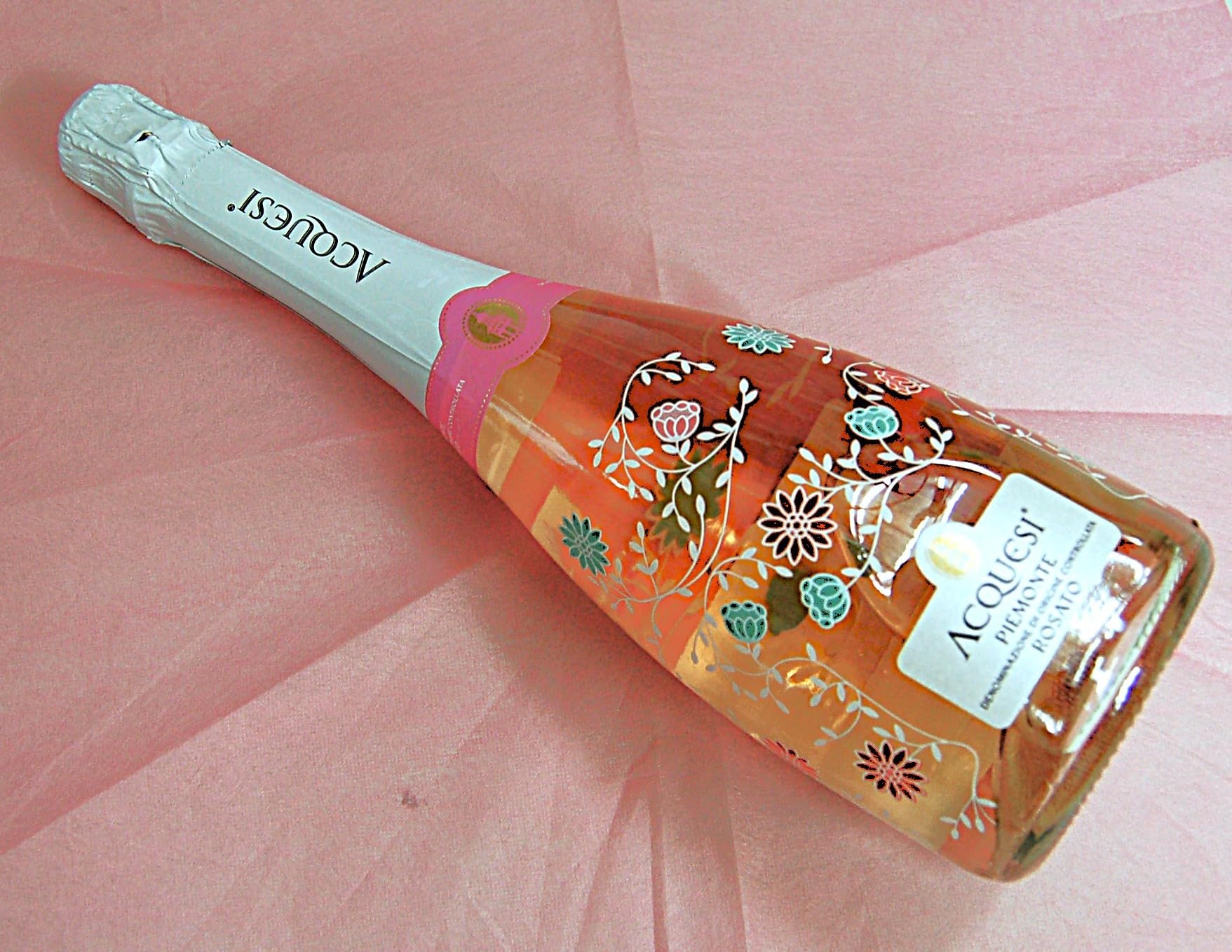 Amazon.co.jp: ロゼスパークリング750ml 花の絵ワインギフト 誕生日