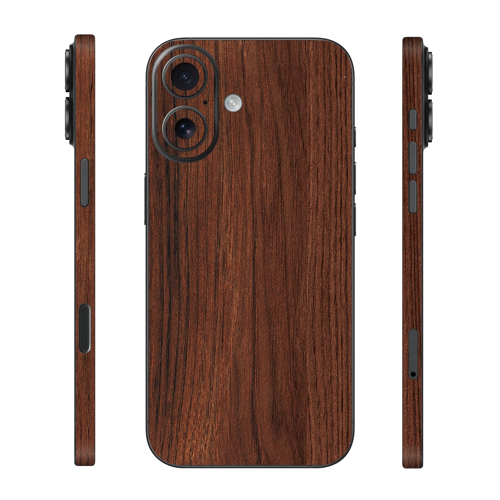 Capes India Mobile Phone Skins Compatible with Apple iPhone 16 | Not a Cover/Case | Protective Film Vinyl Sticker (Walnut, Full Body Skin)