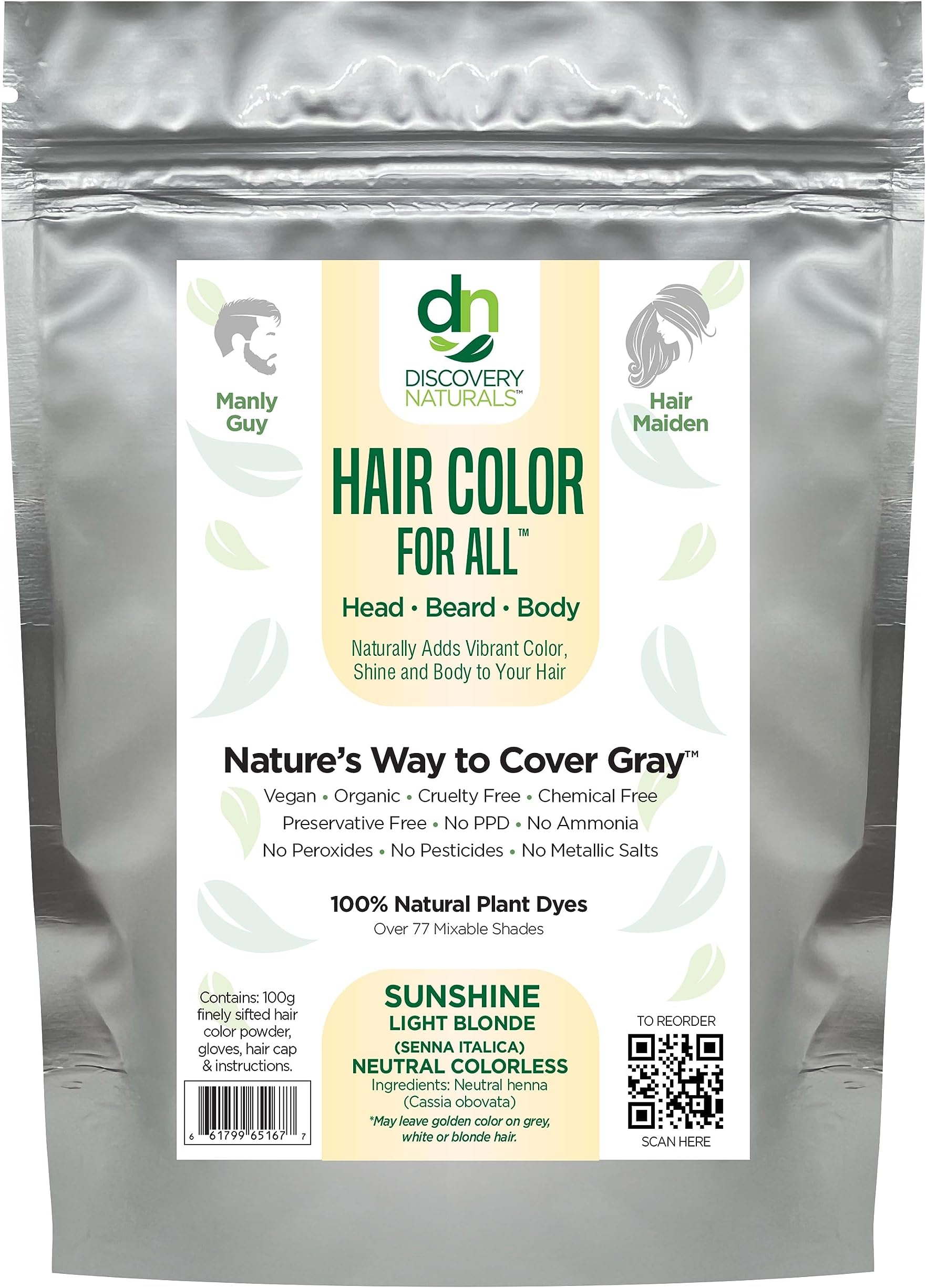 Sunshine Light Blonde Henna Hair Dye