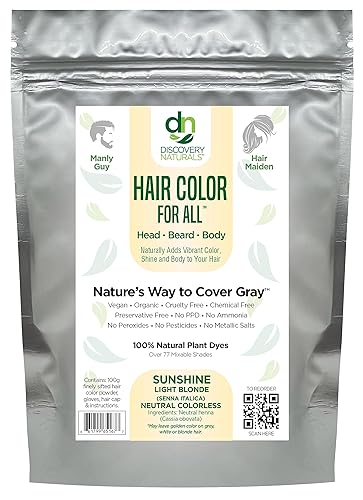 Tintura para el cabello y las cejas Henna Maiden 100 % natural y sin químicos