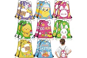 16 Pack Easter Goodie Bags - Assorted Candy Bucket for Kids Easter Party Favors