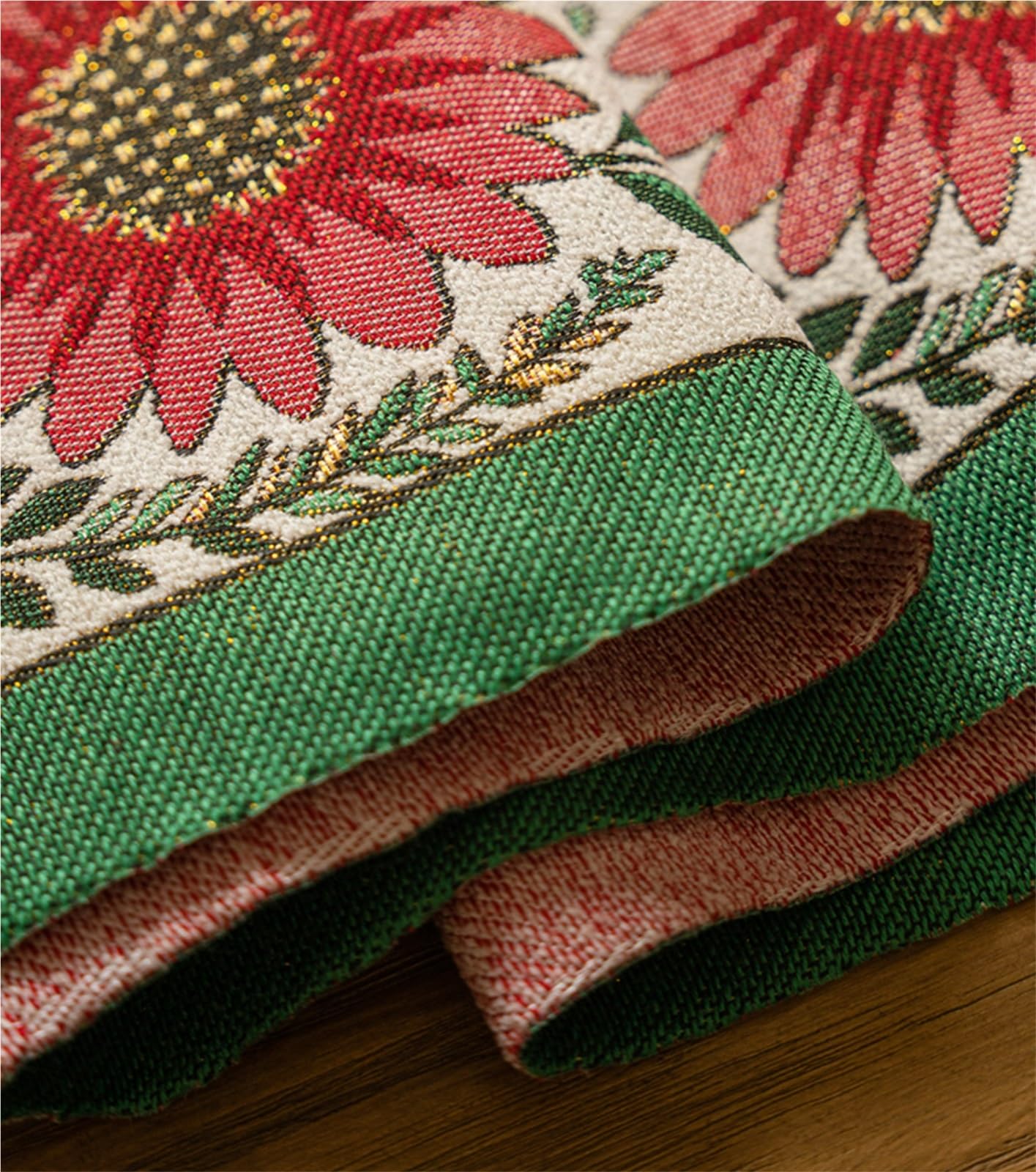 FYDZ Ethnische gewebte Jacquard-Tischflagge: Vintage-Tischflagge, leichtes Luxus-Blumen-Design, perfekt als Heimdekoration und Geschenk (Motley-B, 35 x 200 cm)