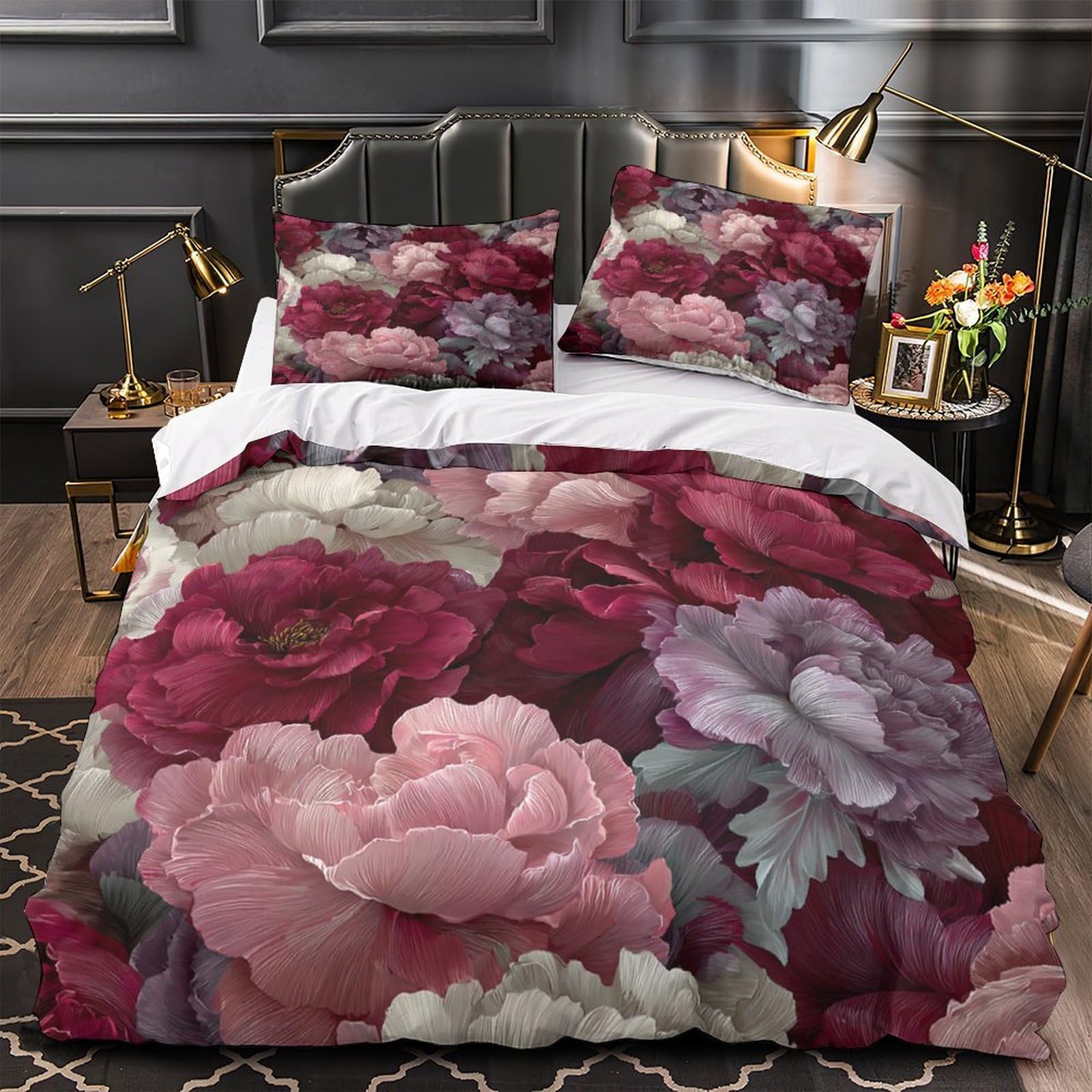 Housse de couette 3D effet microfibre hypoallergique haut de gamme confort super doux 260x220