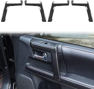 Voodonala for 4Runner Carbon Fiber Inner Door Handle Cover Trim for Toyota 4Runner Accessories 2010-2023+ 4pcs