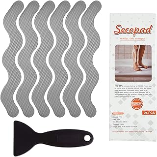 USA Patented Anti Slip Shower Stickers 24 PCS Safety Bathtub Strips Adhe...