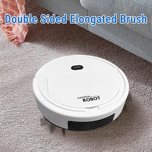 Miniatura 6 de Robot aspirador, USB inteligente 3 en 1, súper delgada, potente succión, silenciosa, aspiradora robótica de carga automática, limpia suelos duros a