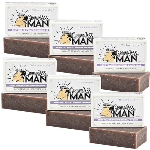 Grown Ass Man Co. - Barra de champú sólida 3 en 1 gel de lavado para cabello, barba y cuerpo, sin plástico y ecológico, natural y orgánico para todo disponible en Yaxa Colombia