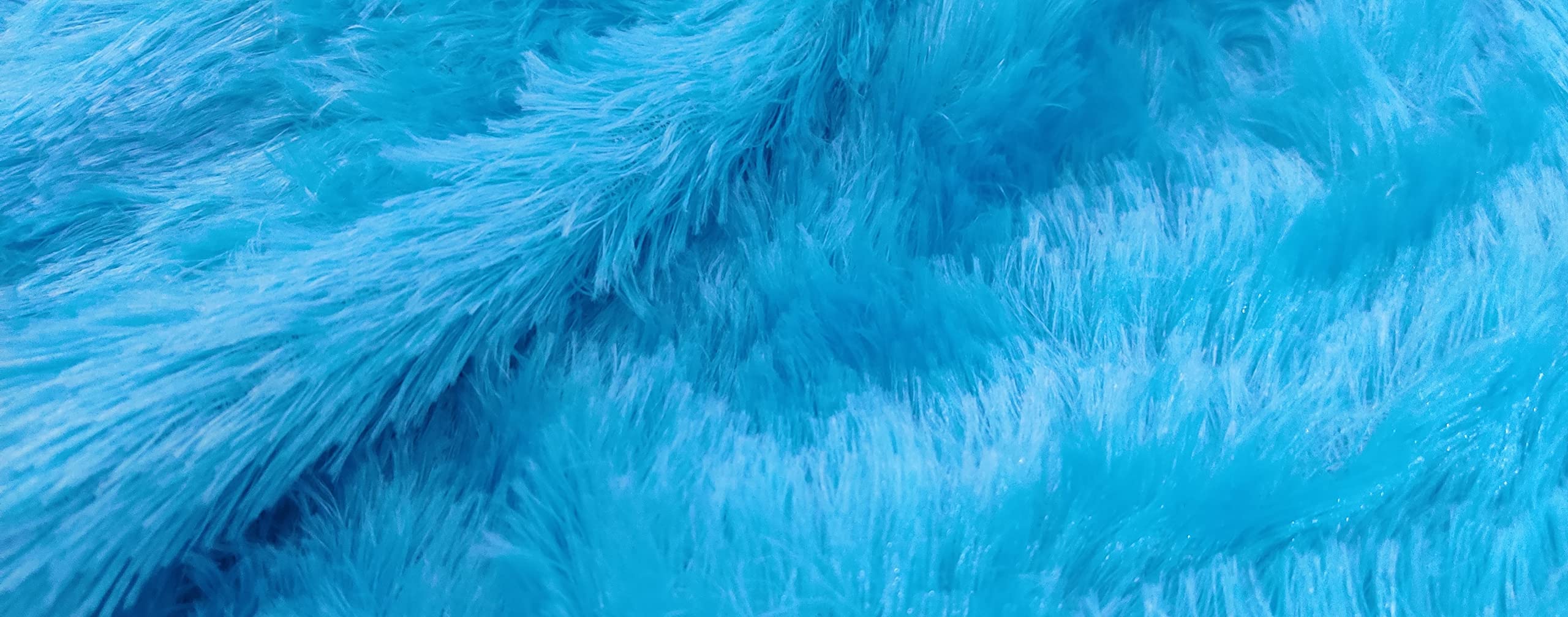 Yo Comfort Unstitched Super Soft Colorful Faux Fur Fabric Cloth Use for Making Soft Toys, Cushions, Dresses, Jackets, Decoration, Photoshoot, Home Furnishing Etc. (2M, Sky Blue), Solid