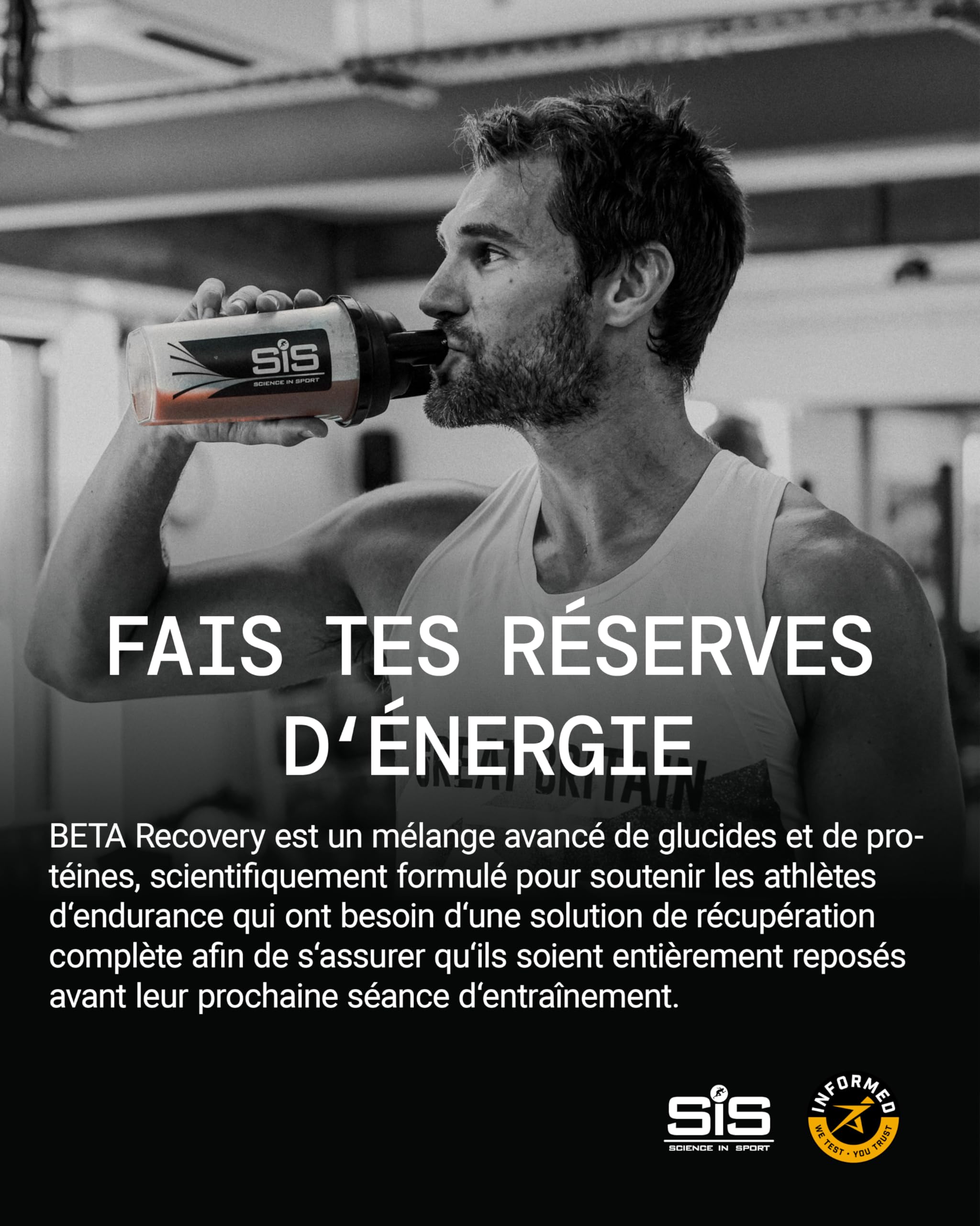 Science in Sport BETA Recovery 1,5 kg Vanille – boisson de récupération avec glucides et protéines au ratio 2:1, Poudre pour soutenir l’entraînement