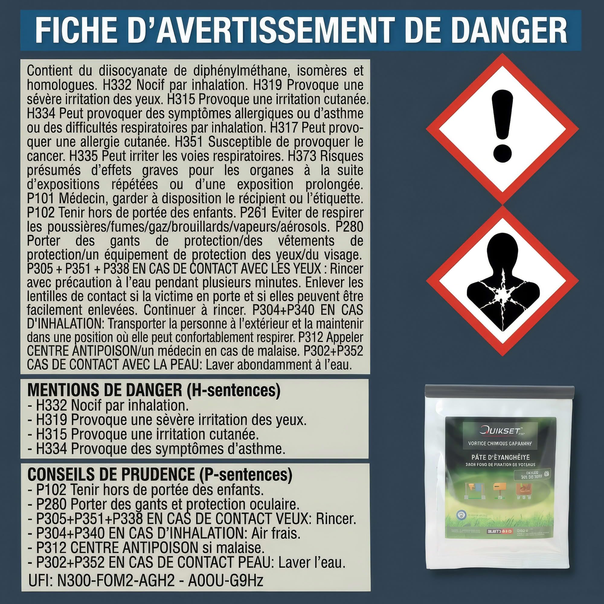 Mortier chimique pour scellement de poteaux - 300 ml - Scellement rapide