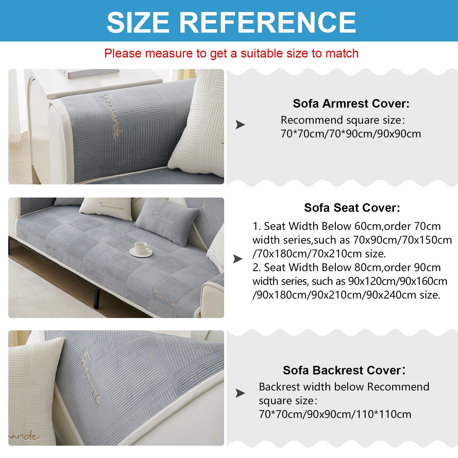GKXLH Soft Milk Fleece Sofa Covers Washable, New Sofa Cushion Covers - Image 2