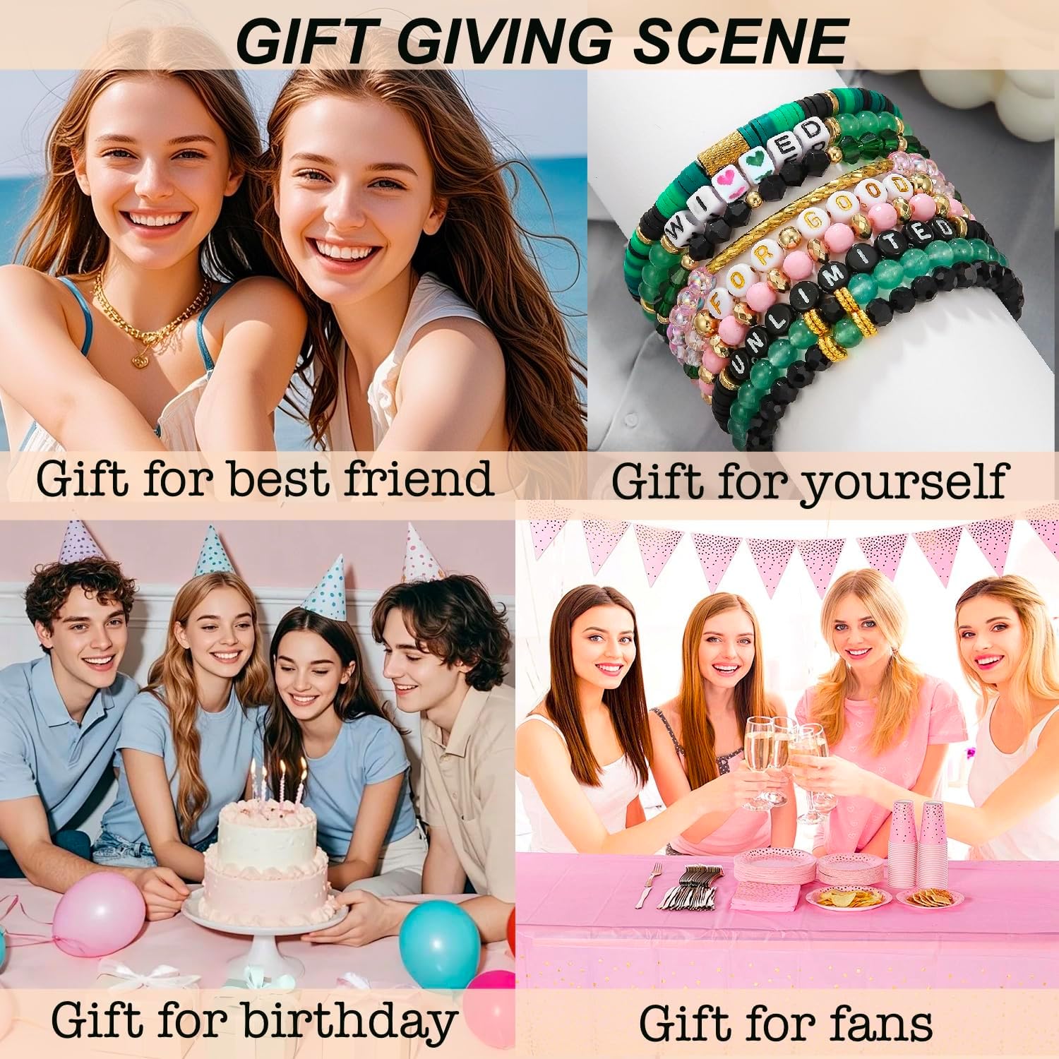 Elphaba Glinda Witch Friendship Bracelets & Witch Necklace, Witch Jewelry, Witch Accessories For Women, Witch Gifts For Girls-Best Friend-Couples-Birthday-Party Favor - Image 4