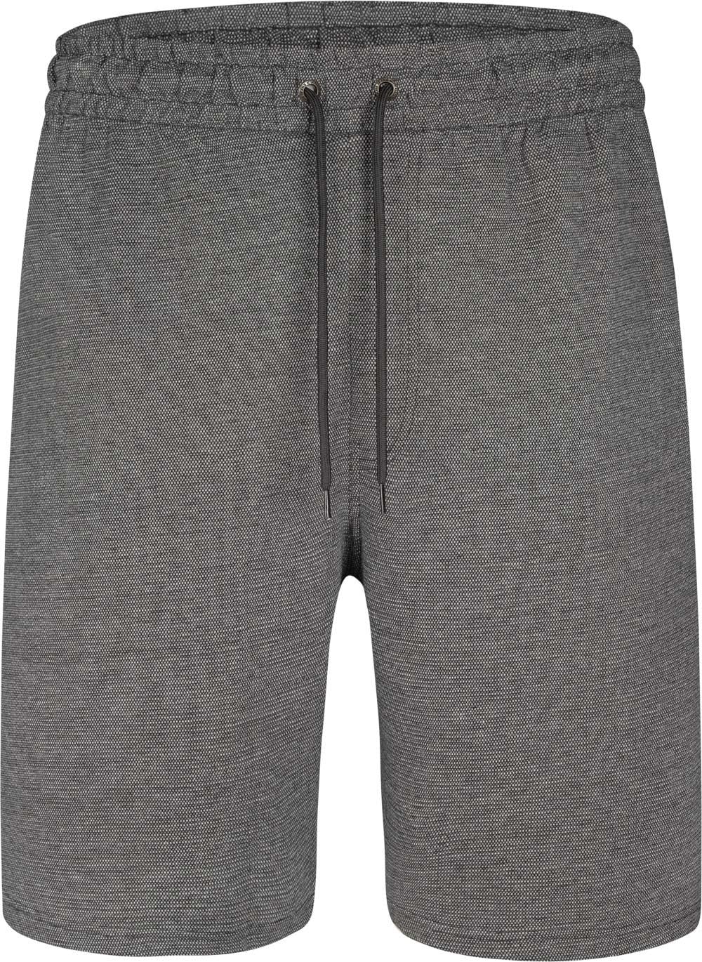 Kam Men's Charcoal Textured Interlock Shorts For In 6XL