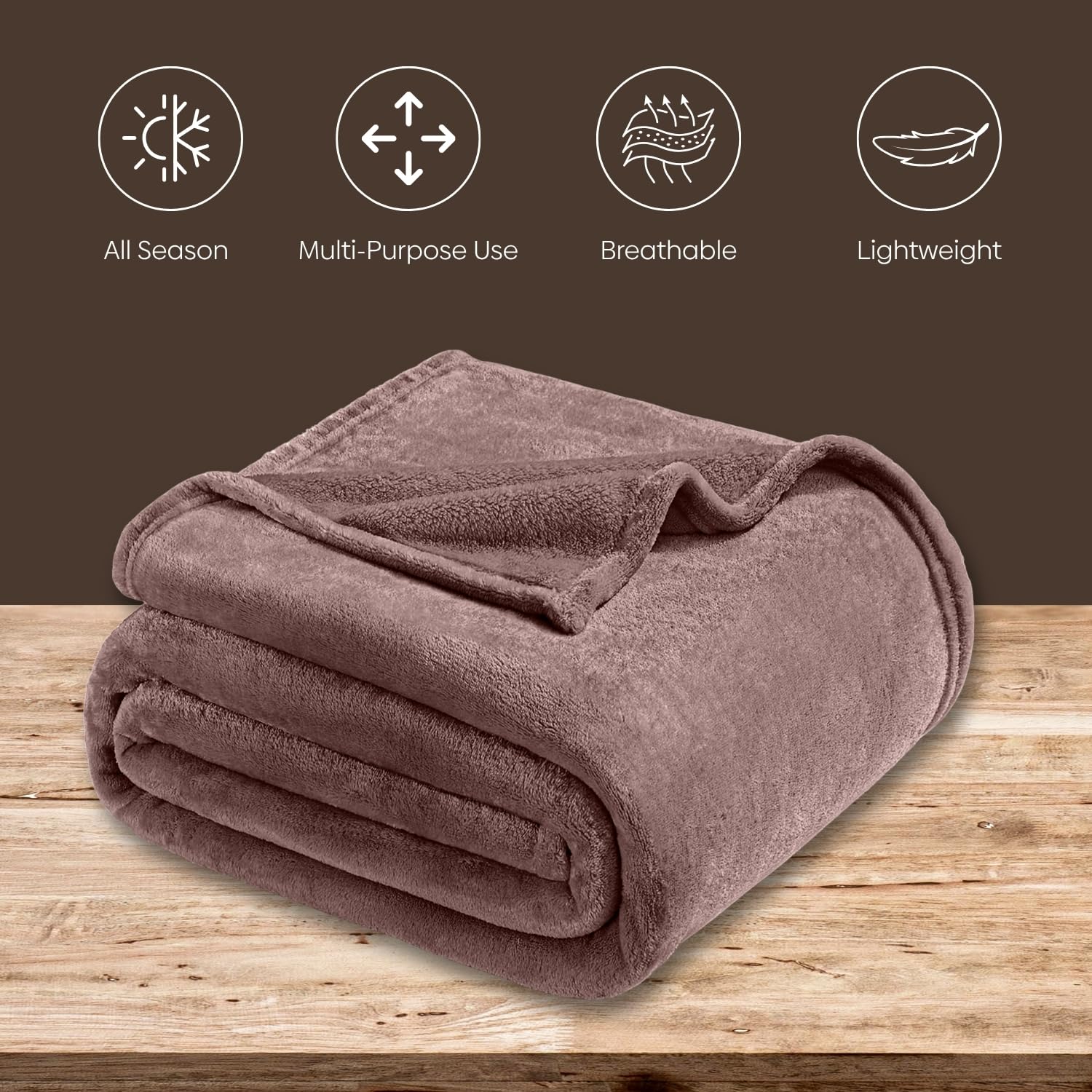 haus & kinder Soft Embrace Flannel Blanket - Ultra Soft -5