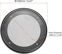 Vista 2 de Cubierta de rejilla de altavoz de malla blanca protector de parrilla de subwoofer (con tornillos), [para bricolaje de audio doméstico] - 4 pulgadas
