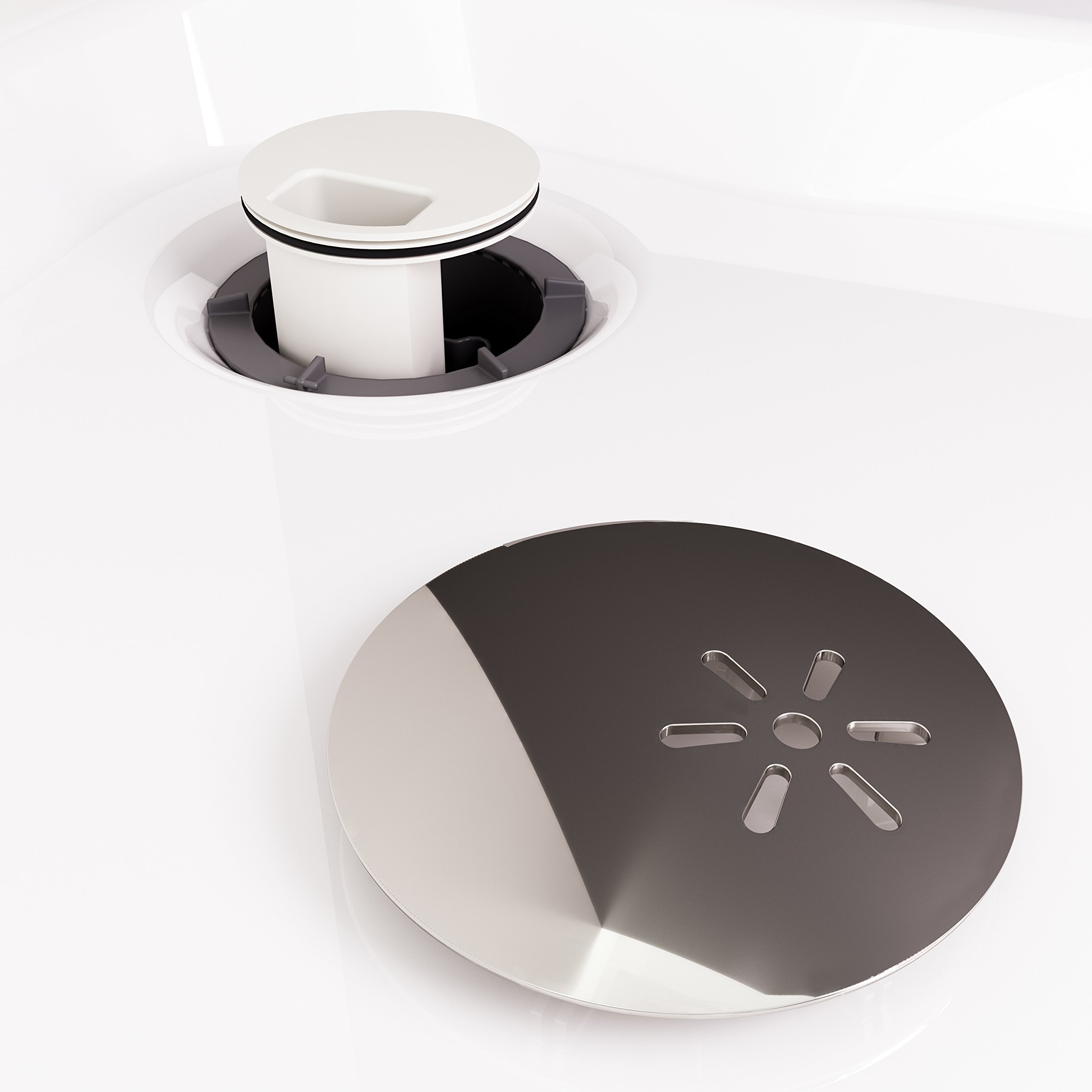 Plato de ducha, círculo cuarto 80 x 80 cm | Nordona® SIMPLEX PLUS | Set completo que incluye sifón Viega Tempoplex | construcción sólida y de gran calidad
